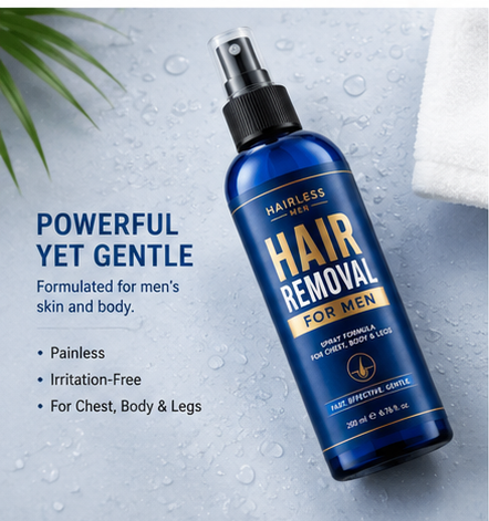 Natural 30 ml Hair Removal Spray Safe Gentle Face Legs Body Hair Removal for Men Women