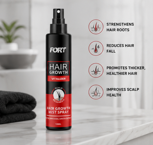 FORT Minoxidil Hair Growth Spray - Hair Tonic for Hair Care and Hair Growth - Premium Hair Care Product Women and Men all Hair Types