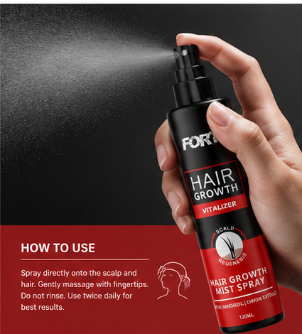 FORT Minoxidil Hair Growth Spray - Hair Tonic for Hair Care and Hair Growth - Premium Hair Care Product Women and Men all Hair Types